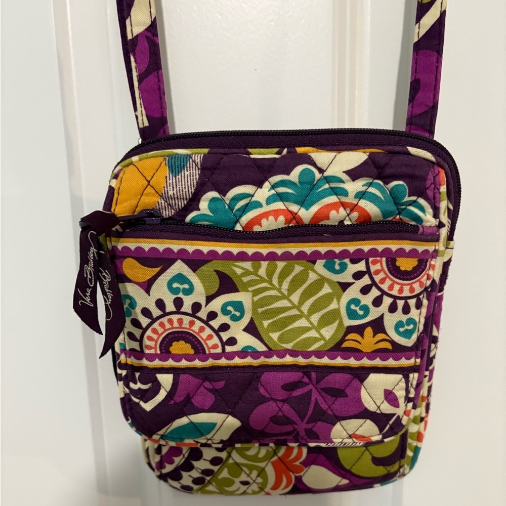 Vera Bradley Plum Crazy Mini Hipster Crossbody Bag